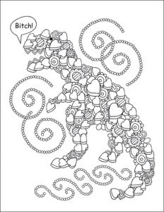 esadtrexadultcoloringpages  swear word coloring books