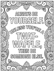 swcbbesomeoneelseadultcoloringpage  swear word