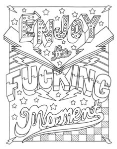 free printable coloring pages for adults with swear words