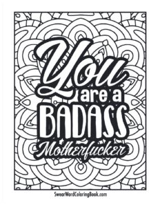 Free-Coloring-page - Swear Word Coloring Book