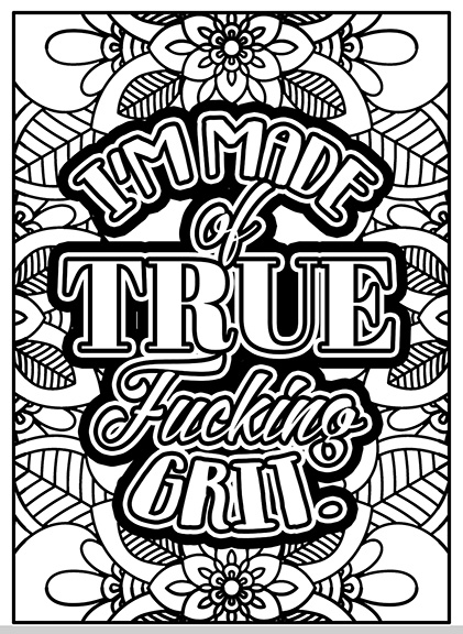 FREE Printable Coloring Pages For Adults With Swear Words 